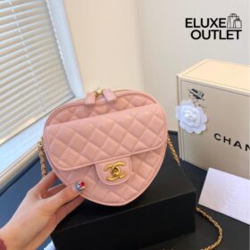 Love Heart 22S Rosa/Gold 13 cm