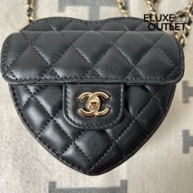 Love Heart 22S Schwarz/Gold 18 cm
