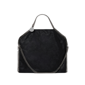 Falabella Fold-Over Tote Schwarz 25 cm