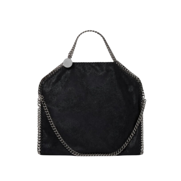 Falabella Fold-Over Tote Schwarz 25 cm