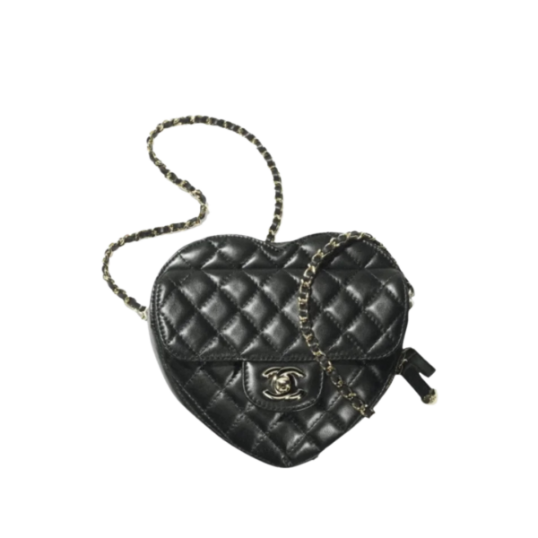 Love Heart 22S Schwarz/Gold 18 cm