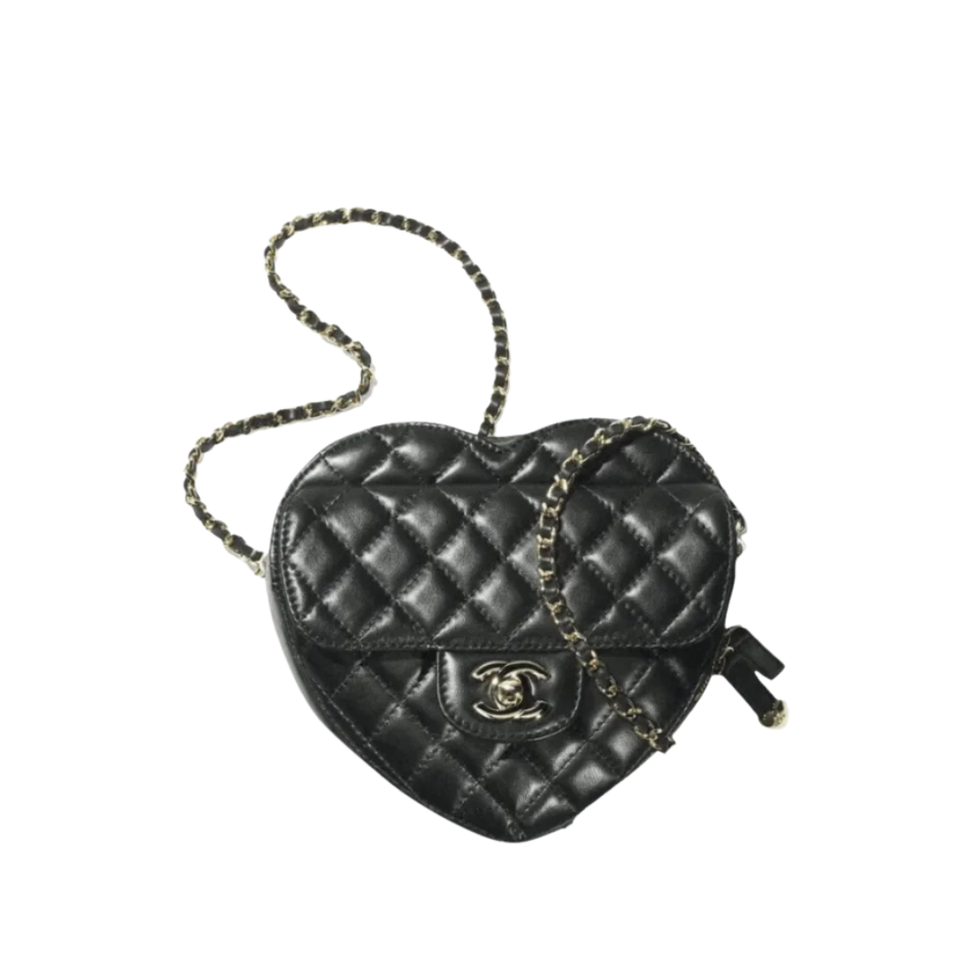 Love Heart 22S Schwarz/Gold 18 cm
