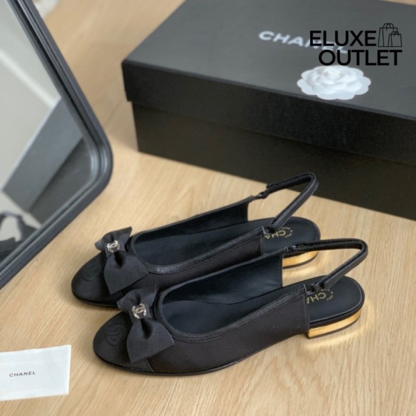 Ballerinas mit Schleife Schwarz