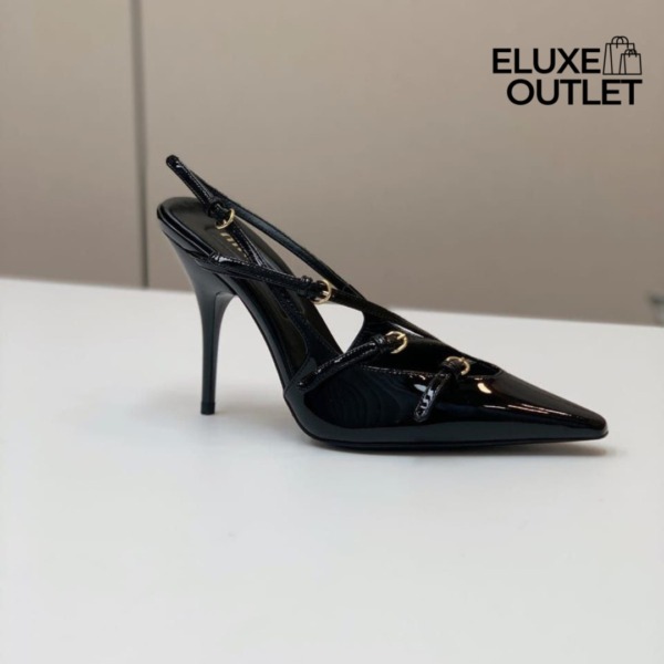 Slingback-Pumps mit Schnalle