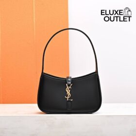 Le 5 A 7 Mini aus Lackleder Schwarz 19 cm