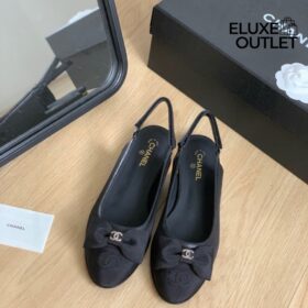 Ballerinas mit Schleife Schwarz