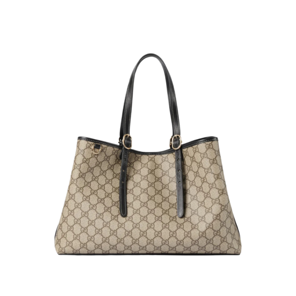GG Mitelgroßer Shopper Beige/Braun 38 cm