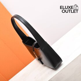 Le 5 A 7 Mini aus Lackleder Schwarz 19 cm