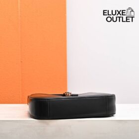Le 5 A 7 Mini aus Lackleder Schwarz 19 cm