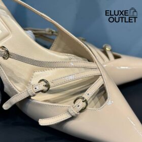 Slingback-Pumps mit Schnalle