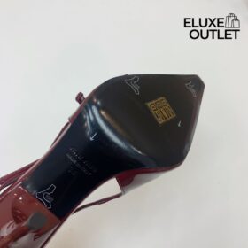 Slingback-Pumps mit Schnalle Bordeauxrot