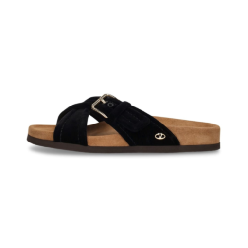 Samt-Slide-Sandalen