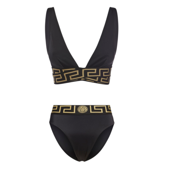 Bikinitop Schwarz/Braun