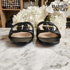 Cutout Lederslide-Sandalen
