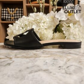 Cutout Lederslide-Sandalen