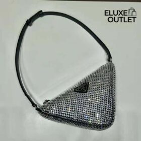 Saffiano Triangle With Crystals 25 cm