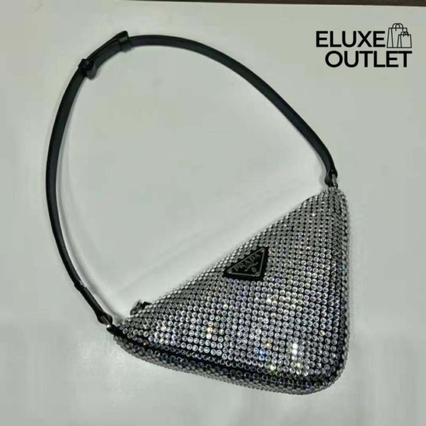 Saffiano Triangle With Crystals 25 cm