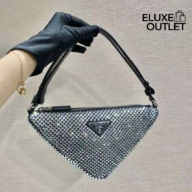Saffiano Triangle With Crystals 25 cm