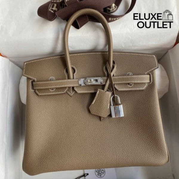 Togo 35 Etoupe Mit silberner Hardware