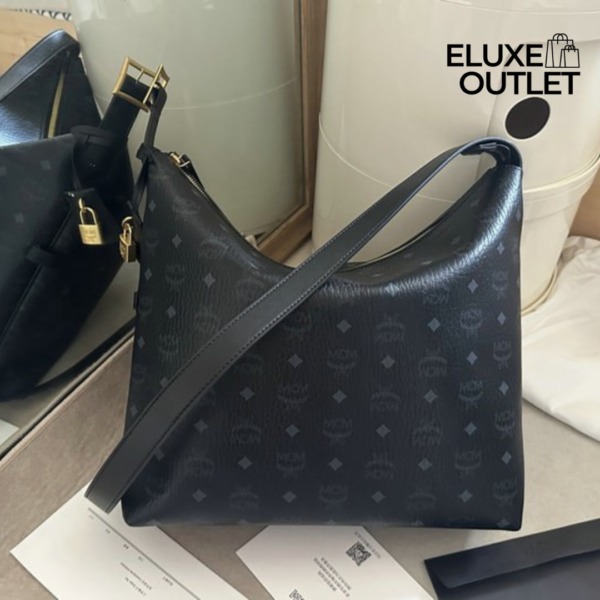 Aren Visetos Monogram Schwarz 33 cm