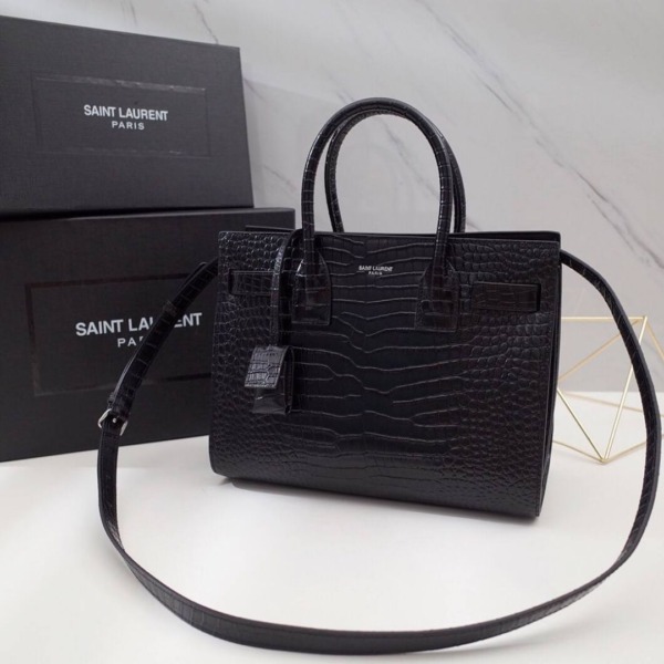 Sac de Jour Schwarz/Silbrig 32 cm