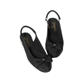 Ballerinas mit Schleife Schwarz