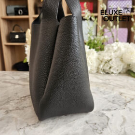 Tote Bag aus Leder Schwarz 25 cm