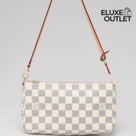 Damier Pochette Weiß 23,5 cm