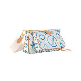 Multi Pochette Accessoires Creme/Blau 24 cm