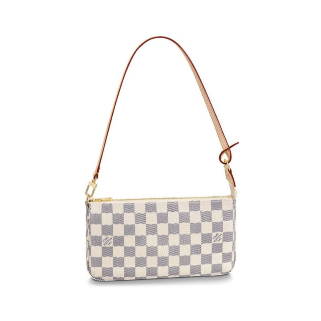 Damier Pochette Weiß 23,5 cm
