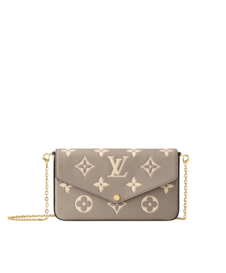 Pochette Felicie Grau-beige/Creme 21 cm