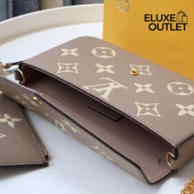 Pochette Felicie Grau-beige/Creme 21 cm