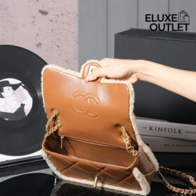 Flap Braun/Beige/Gold 23.5 cm