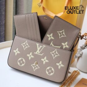 Pochette Felicie Grau-beige/Creme 21 cm