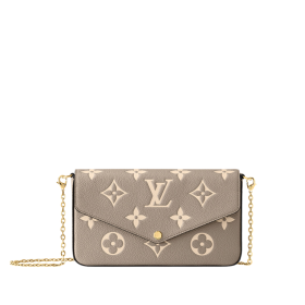Pochette Felicie Grau-beige/Creme 21 cm