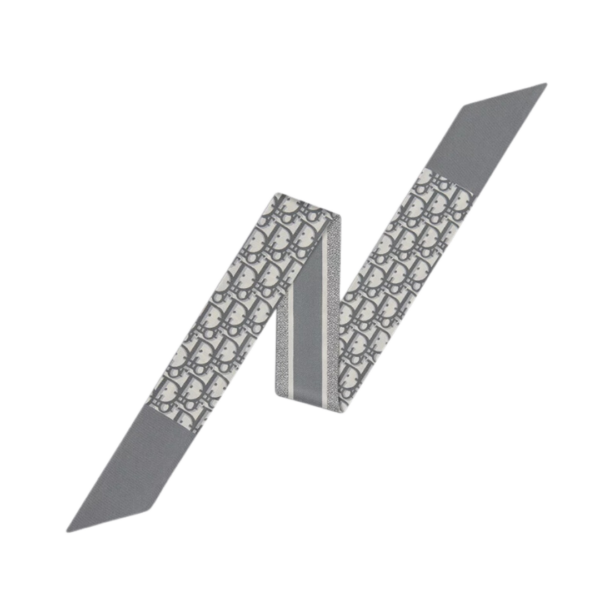 Oblique Mitzah Scarf Grau 6 cm