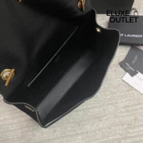 Kate Wendetasche aus Veloursleder und Glattleder Schwarz 28,5 cm