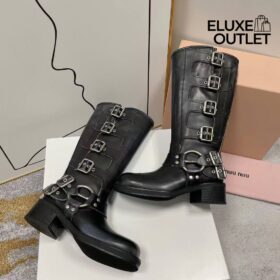 Lederstiefel Schwarz