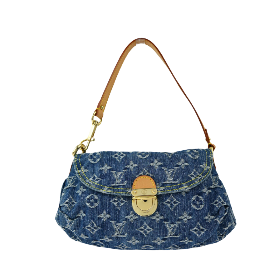 Mini Pleaty Monogram Denim 26 cm