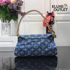 Mini Pleaty Monogram Denim 26 cm