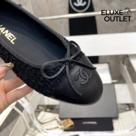 Glitzernder Tweed Schwarz