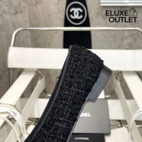 Glitzernder Tweed Schwarz