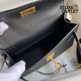 Kelly Epsom Schwarz/Gold 20 cm