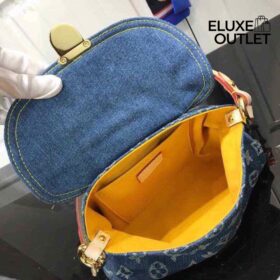 Mini Pleaty Monogram Denim 26 cm