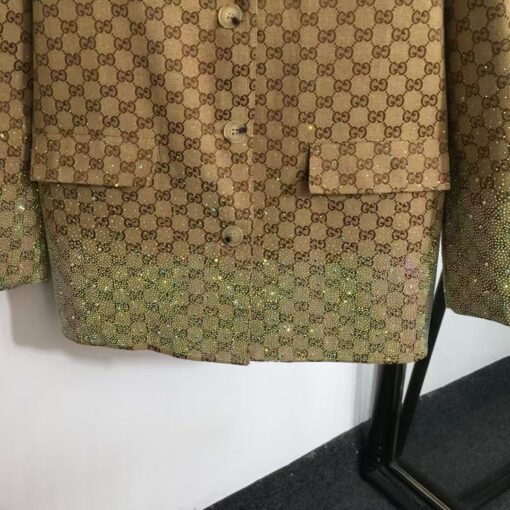 GG Diamond Jacquard Jacket Braun - Afbeelding 3