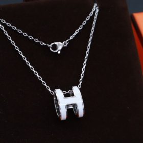 Anhanger Mini Pop H Weiß/Silber