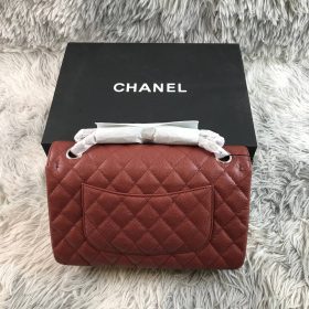 11.12 Genarbtes Leder Weinrot/Silbern 25.5 cm
