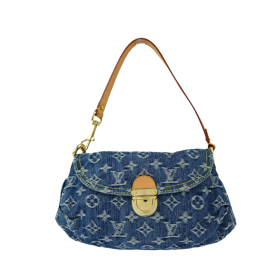Mini Pleaty Monogram Denim 26 cm