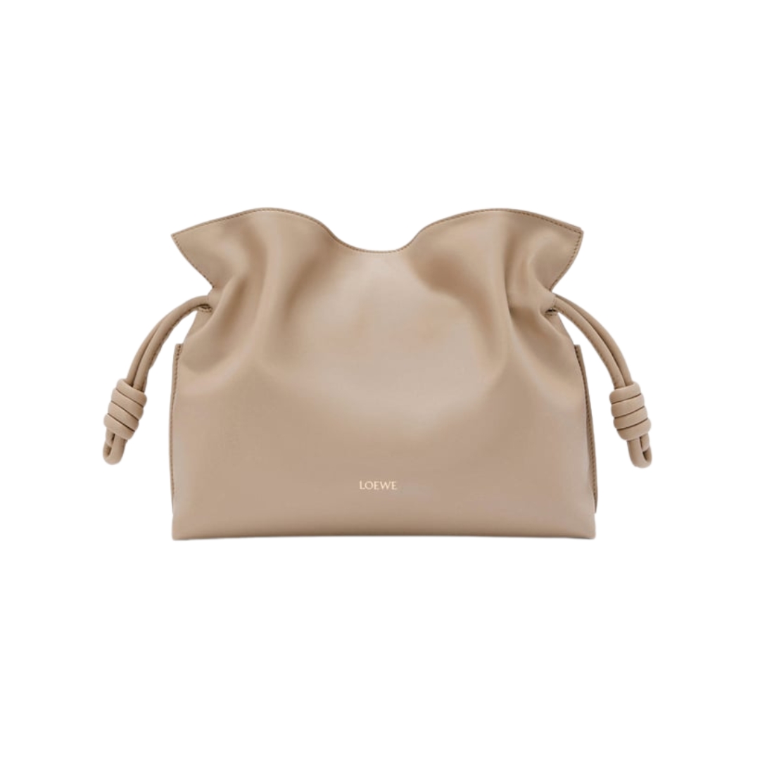 Clutch aus Nappa-Kalbsleder Sand 24.5cm