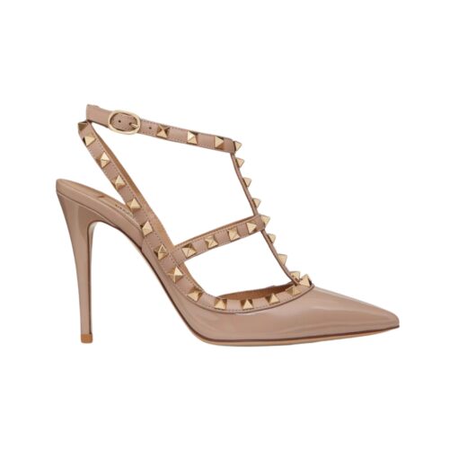 Pumps Rockstud mit Käfig Puder 100cm